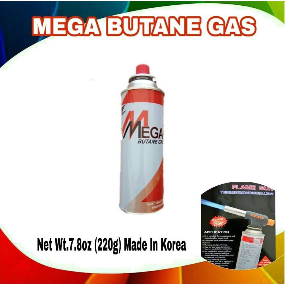 Mega Butane Gas ( 220g. Net WT.7.8oz ) Made In Korea Shopee Philippines