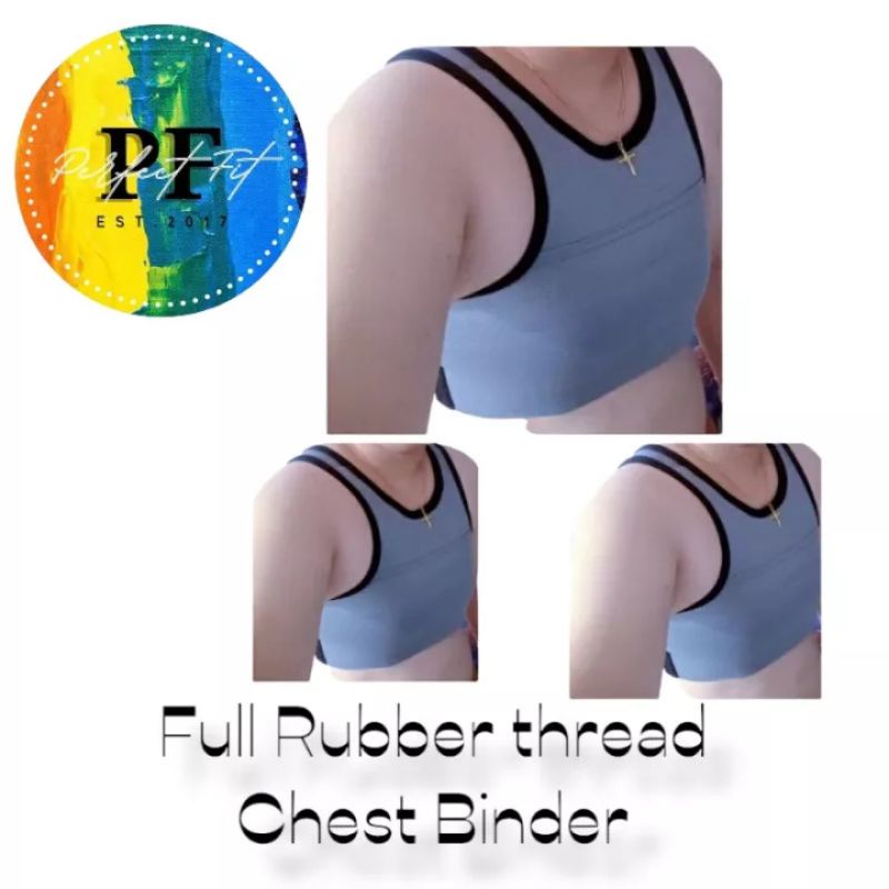 PERFECT FIT CHEST BINDER FULL RUBBER THREAD ( LAHAT BANDAGE NO HOOK
