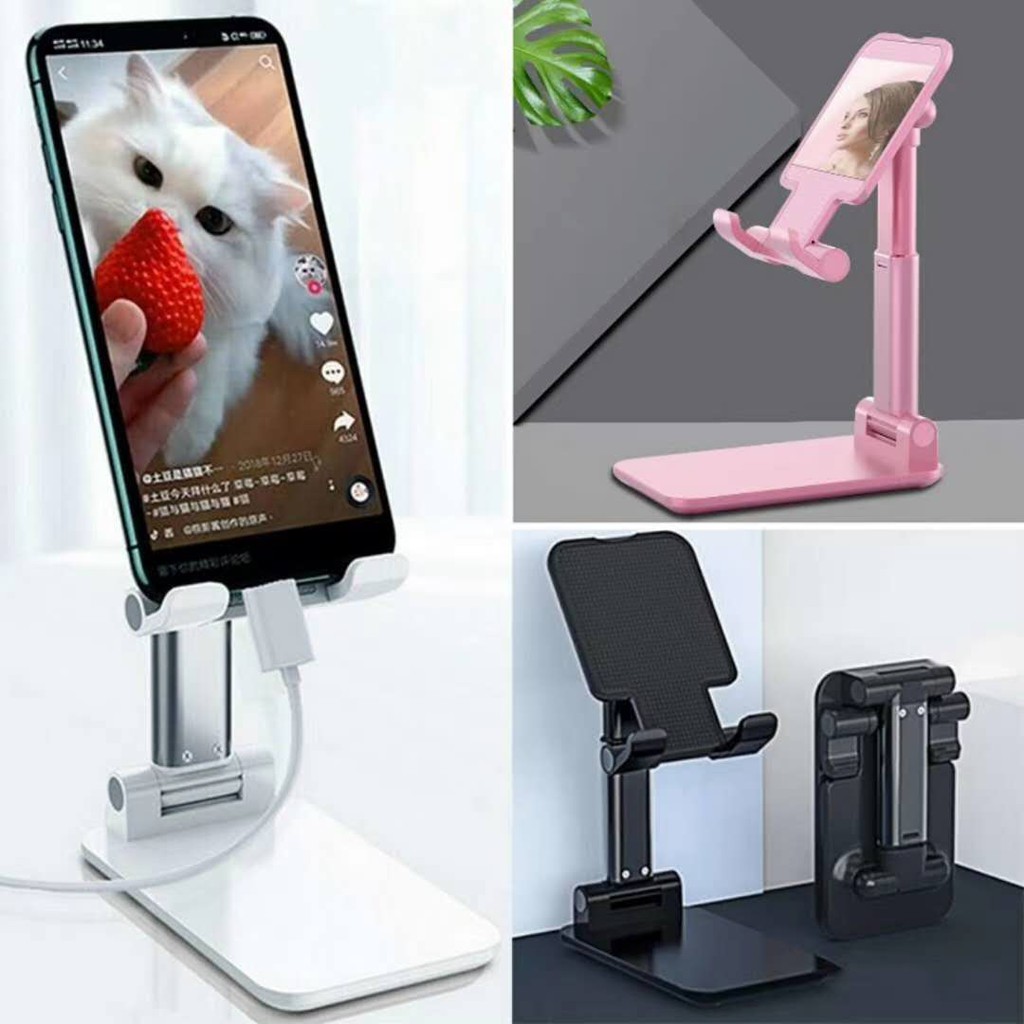 Telescopic Folding Smart Phone Tablet Stand Adjustable Holder For