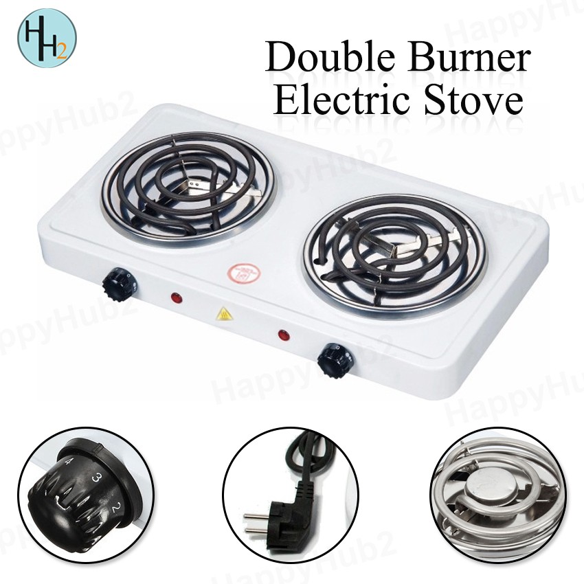 Portable 2000W Electric Double Burner 110V Hot Plate Heating