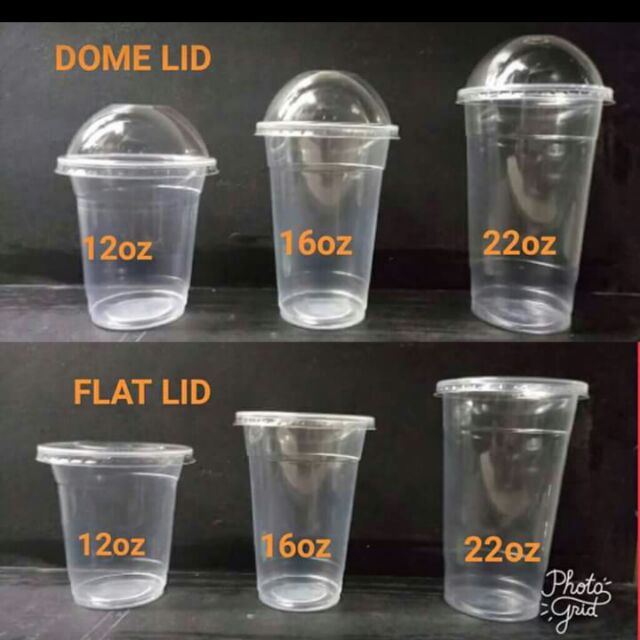 clear cups with lids