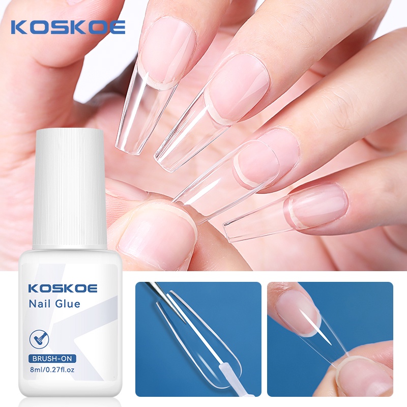 8ml Nail Glue Fast-Dry Adhesive with Brush Acrylic False Tips Powder  Glitter Rhinestone Nails Art Tools Manicure | Shopee Philippines