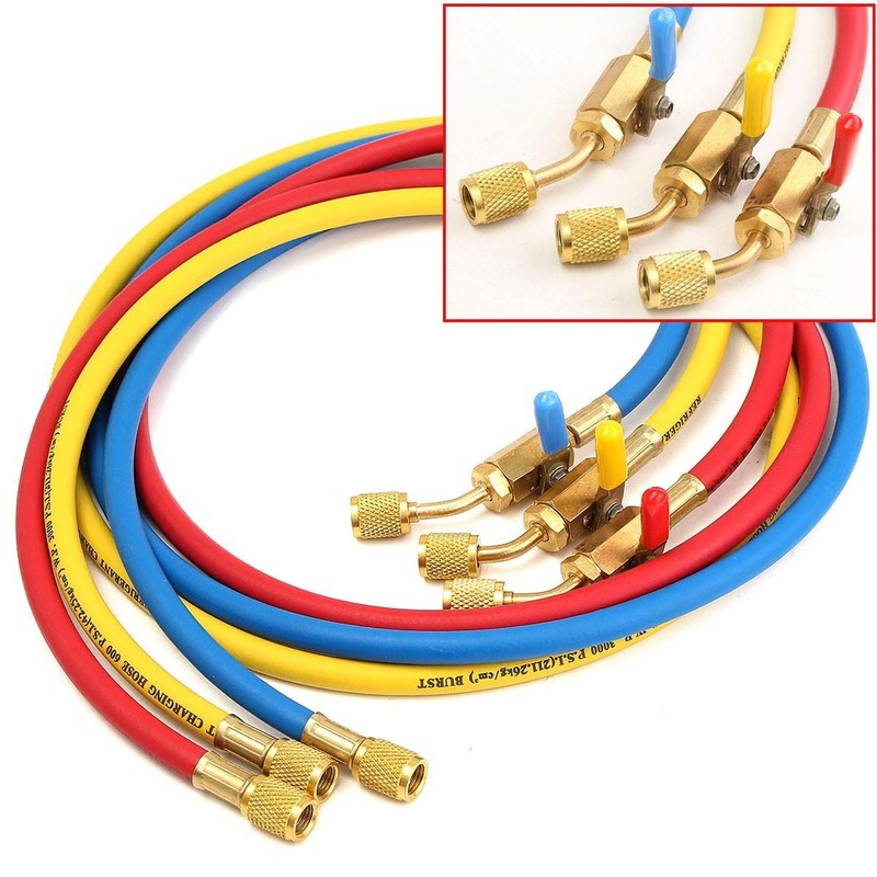 1.5m HVAC 1/4 Inch 600 PSI R410a R134a R22 Aircon Charging Hoses with