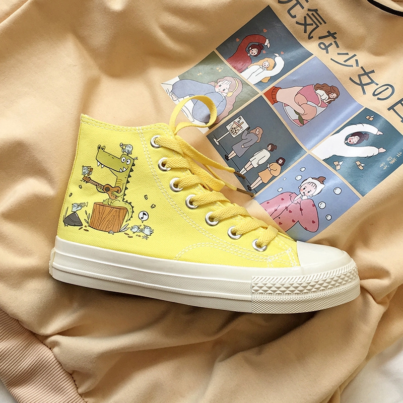 cute yellow shoes