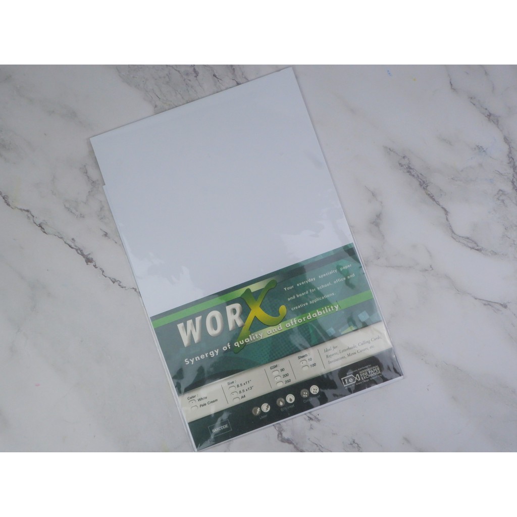 WORX White Vellum Board 200GSM by 10s Shopee Philippines