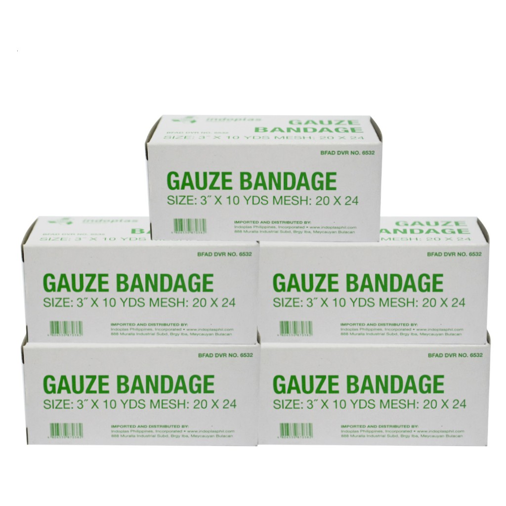 Indoplas Gauze Bandage 3x10 (Pack of 5) Shopee Philippines