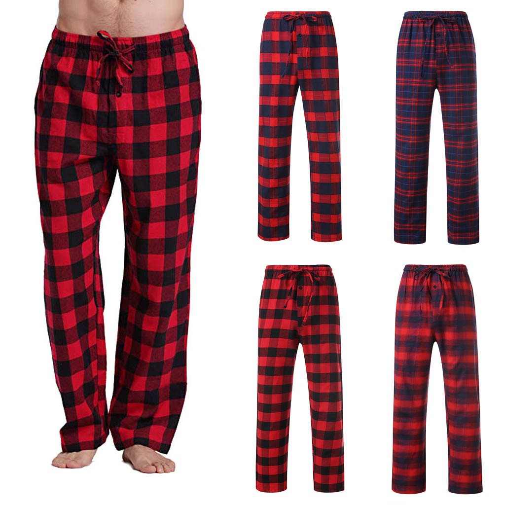 red pajama pants mens