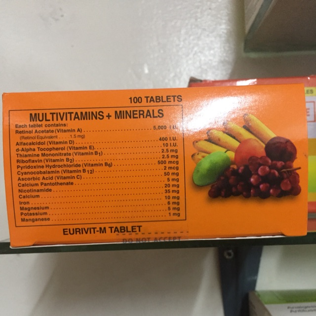 Multivitamins + Minerals (EURIVIT) Shopee Philippines