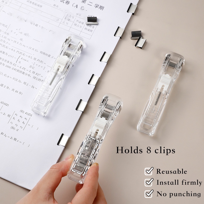 Push Clip Staple Remover Binder Push Clamp A4 Paper Clipper Office Supplies  Set Desktop Stapler Paper Storage | Shopee Philippines