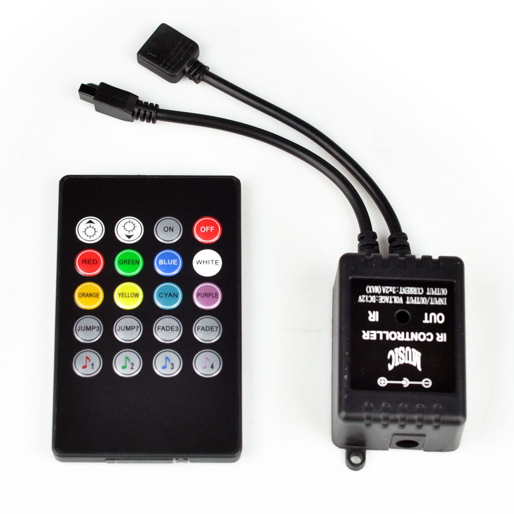 DC 12V 20 Keys Sound Sensor Music IR Remote LED Controller for RGB