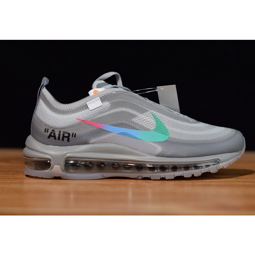 100% Original Off White Nike Air Max 97 Menta Basketball Unisex Off white x Nike Air Max 97 Menta White Blue AJ4585