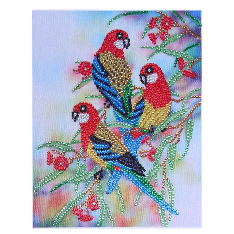 5D Special Shaped Painting Birds Picture Partially Drilled Rhinestone Diamond Embroidery Cross Stitc