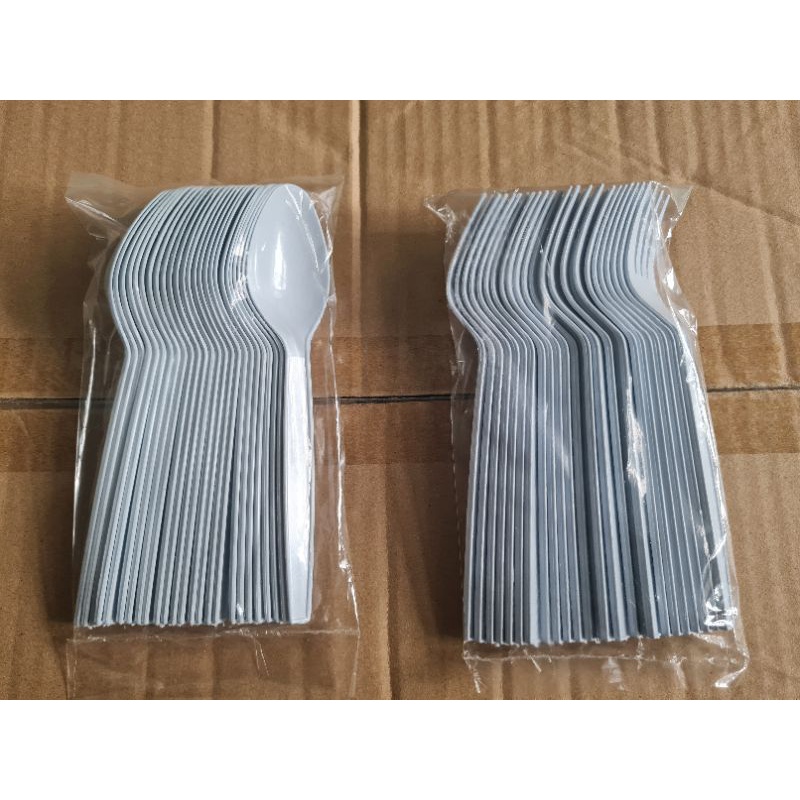 25pcs Disposable Spoon and Fork