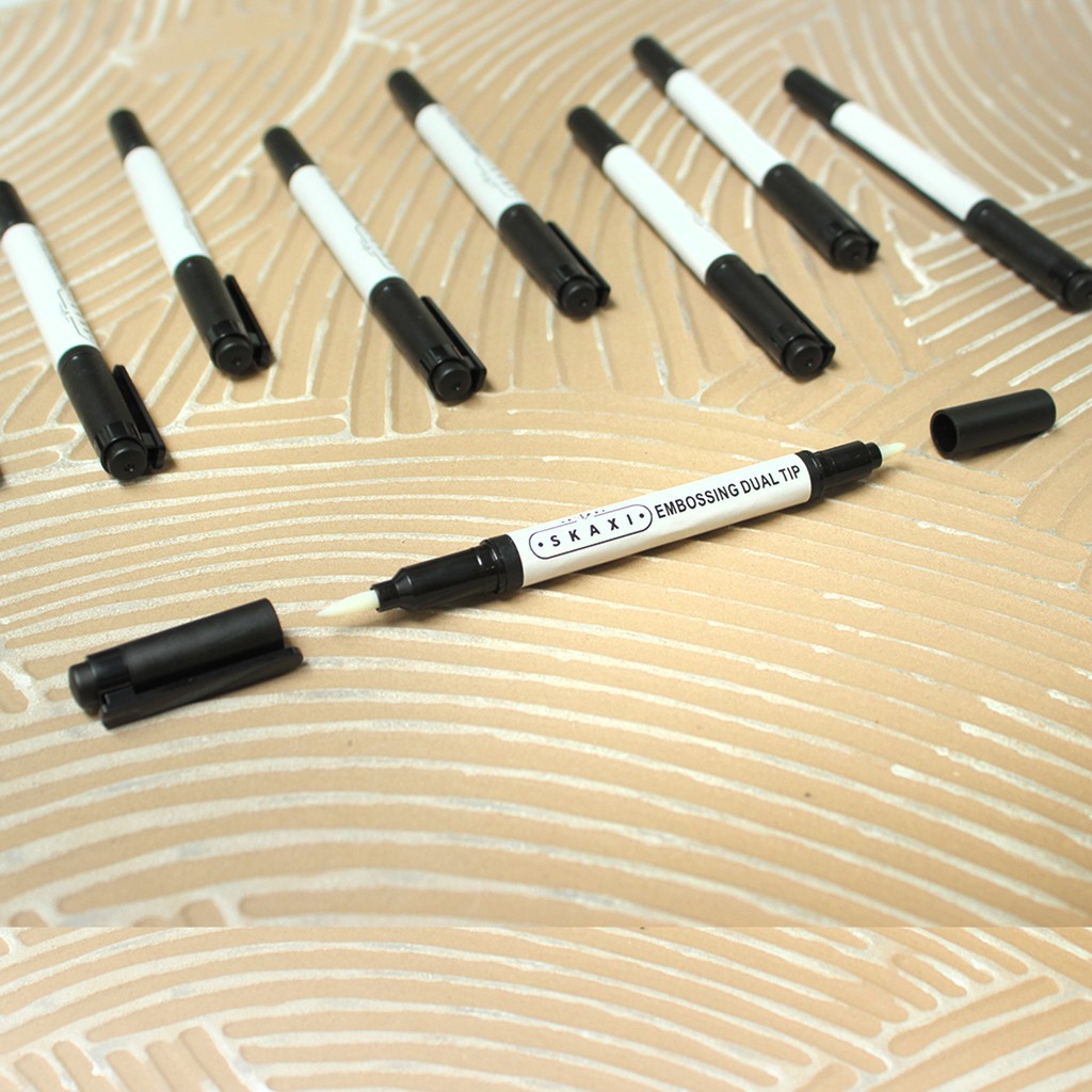 Skaxi Embossing Pen Dual Tip (Brush Tip & Bullet Tip) Shopee Philippines
