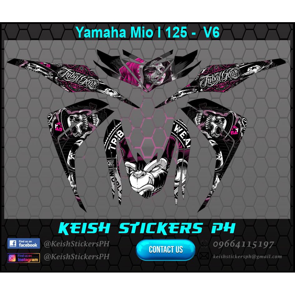 Decal for Mio I 125 - V6 | Shopee Philippines