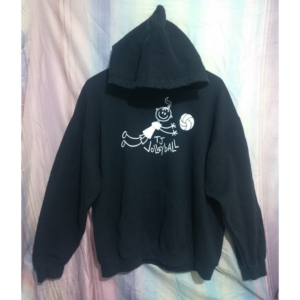 printed black hoodie