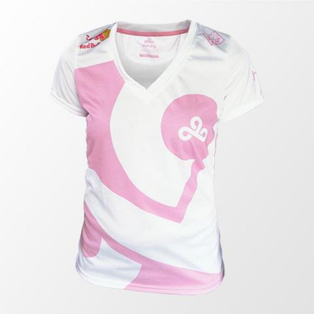 white and pink jersey