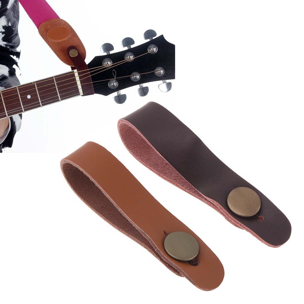 Genuine Leather Guitar Strap Holder Button Safe Lock for Guitar