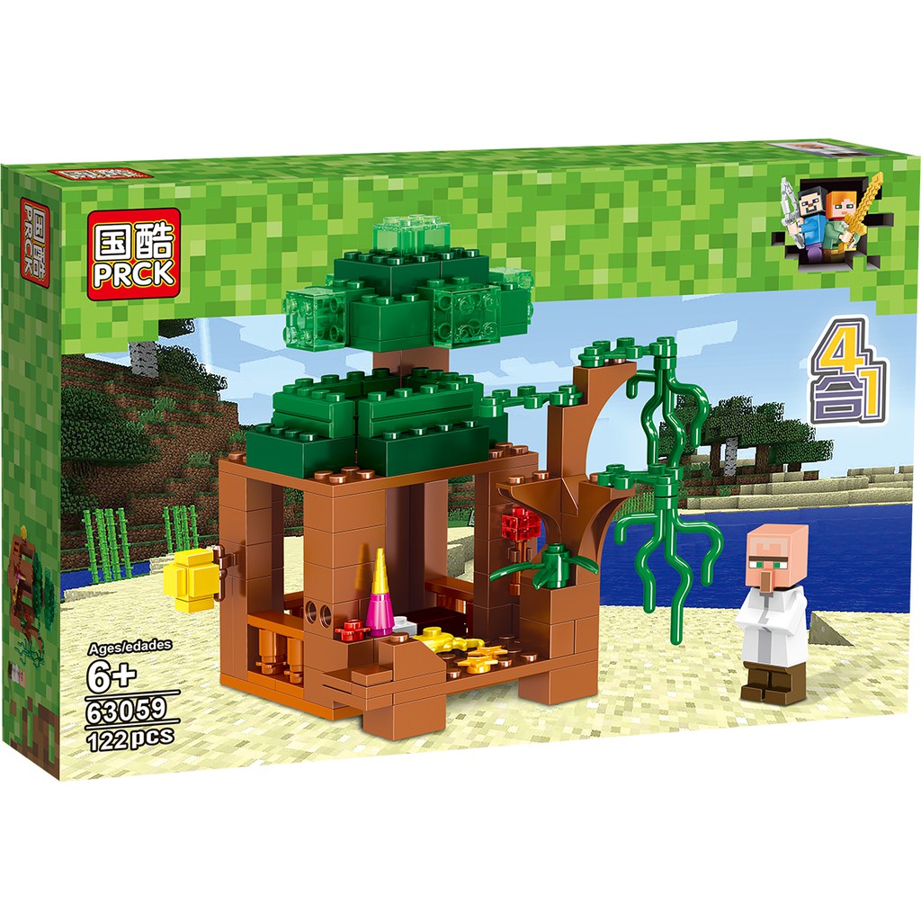 Ready Stock Spot Second Hair Lego Minecraft Mini Minifigure Village Tree House Villa Building Blo Shopee Philippines