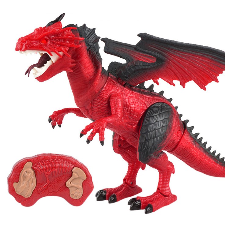Remote Control Dinosaur DragonToy Fire Breathing SmokeLights Sounds