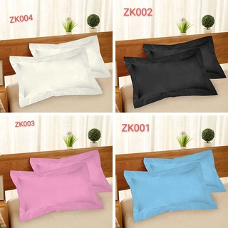 New Simple Plain Pillowcases (2pcs/set) Sheer Pillow Case Semi Cotton Sales 18*28 Inch COD Bedding #18