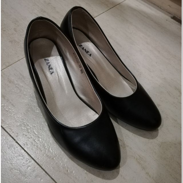 Sale Zanea Black Wedge Shoes Shopee Philippines
