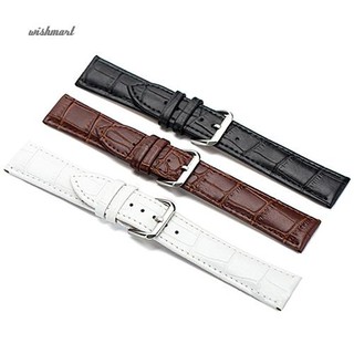 Unisex High Quality Faux Leather Watch Strap Buckle Band #4