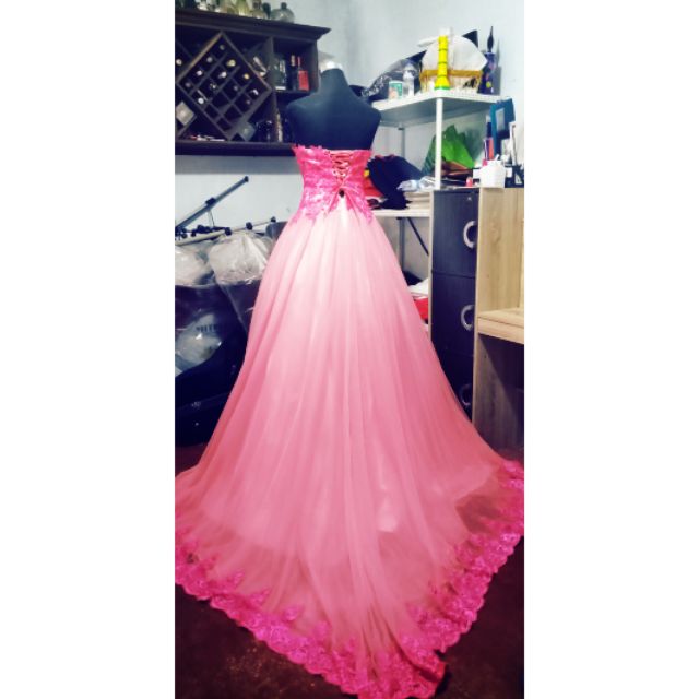 pink dress for debut