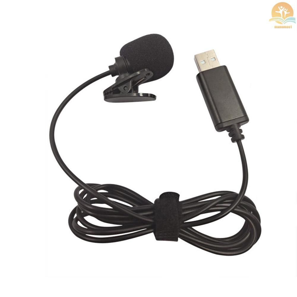 M^M USB Lavalier Lapel Condenser Microphone Omnidirectional Wired Clip