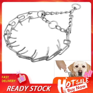 YGS_ Adjustable Alloy Prong Large Dog Pet Training Stimulate Chain Choke Collar