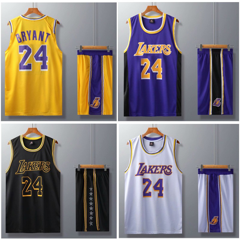 yellow and black lakers jersey