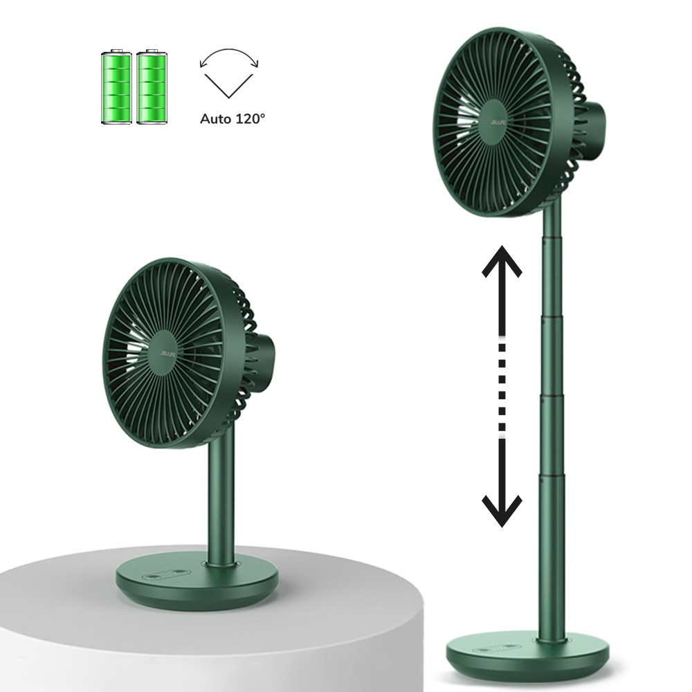 JISULIFE Desk and Standing Fan with Type C Cable , Portable USB Cooling