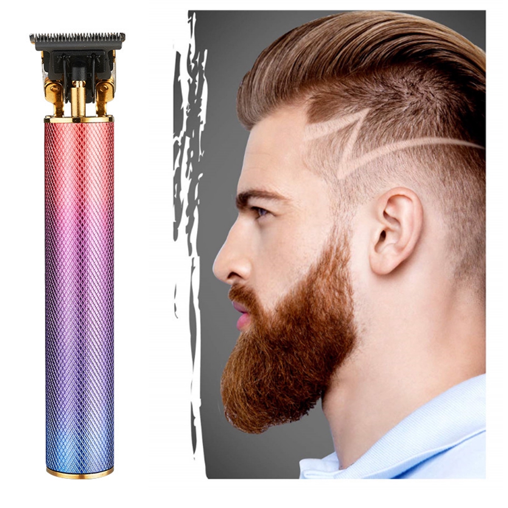 hair cutting with beard trimmer
