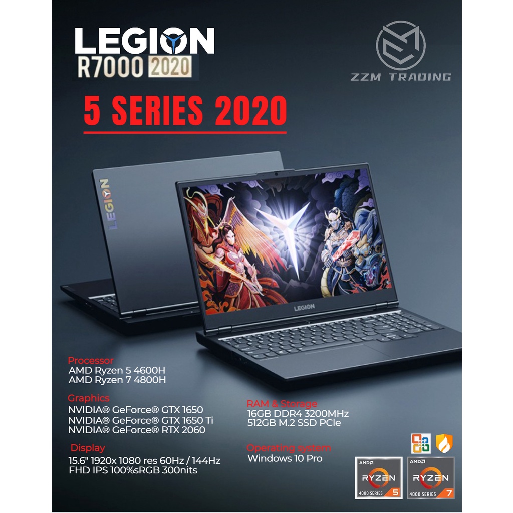 Lenovo Legion R7000 /Legion 5 Series Ryzen 5 4600H/ R74800H 15.6" FHD