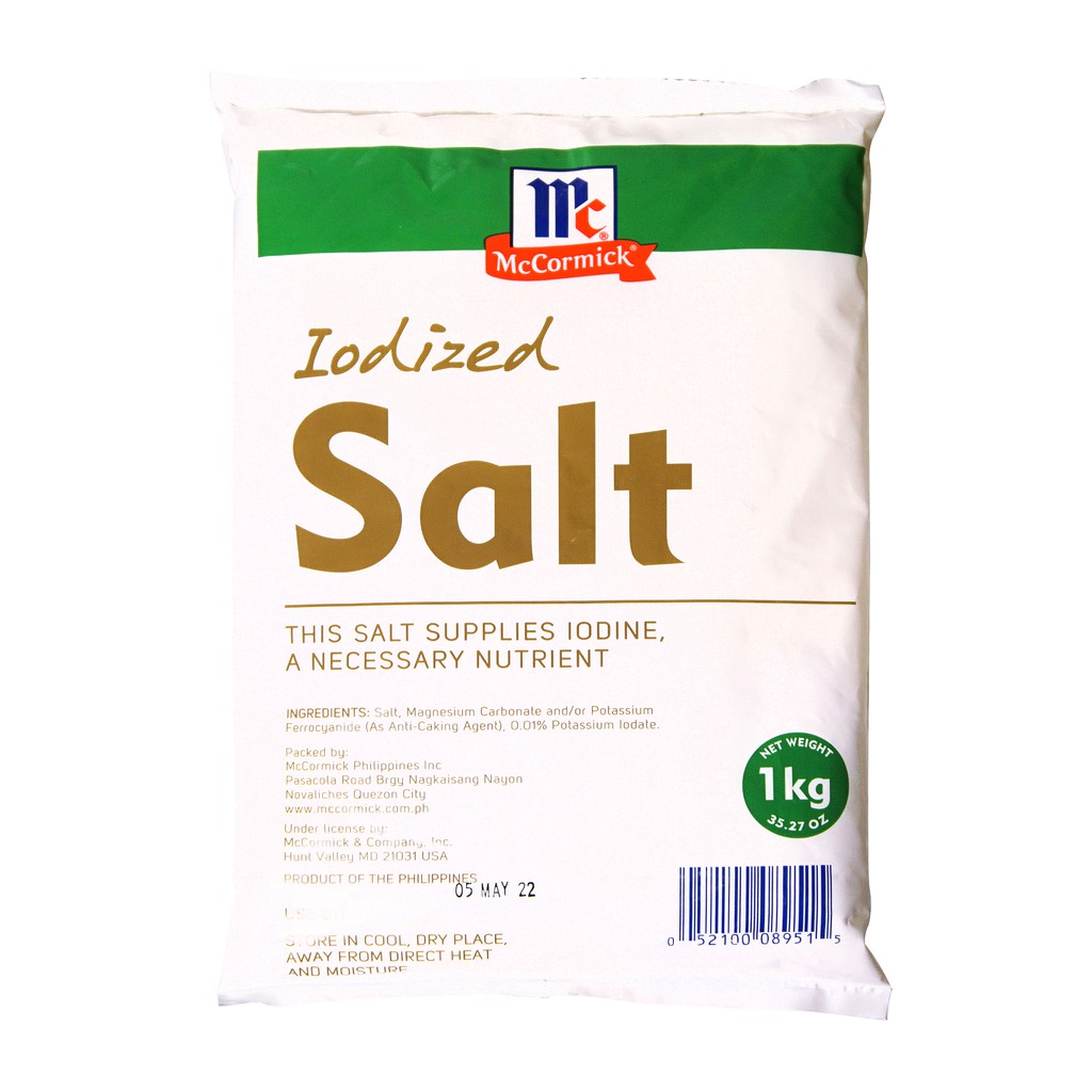 McCormick Iodized Salt 1kg Shopee Philippines