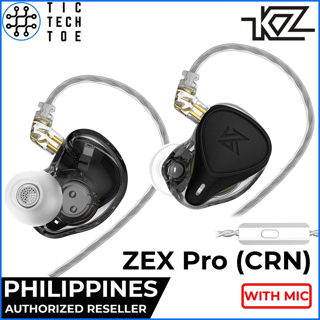 Kz X Crinacle Crn Zex Pro Electrostatic Hybrid Driver Earphones With Mic Shopee Philippines