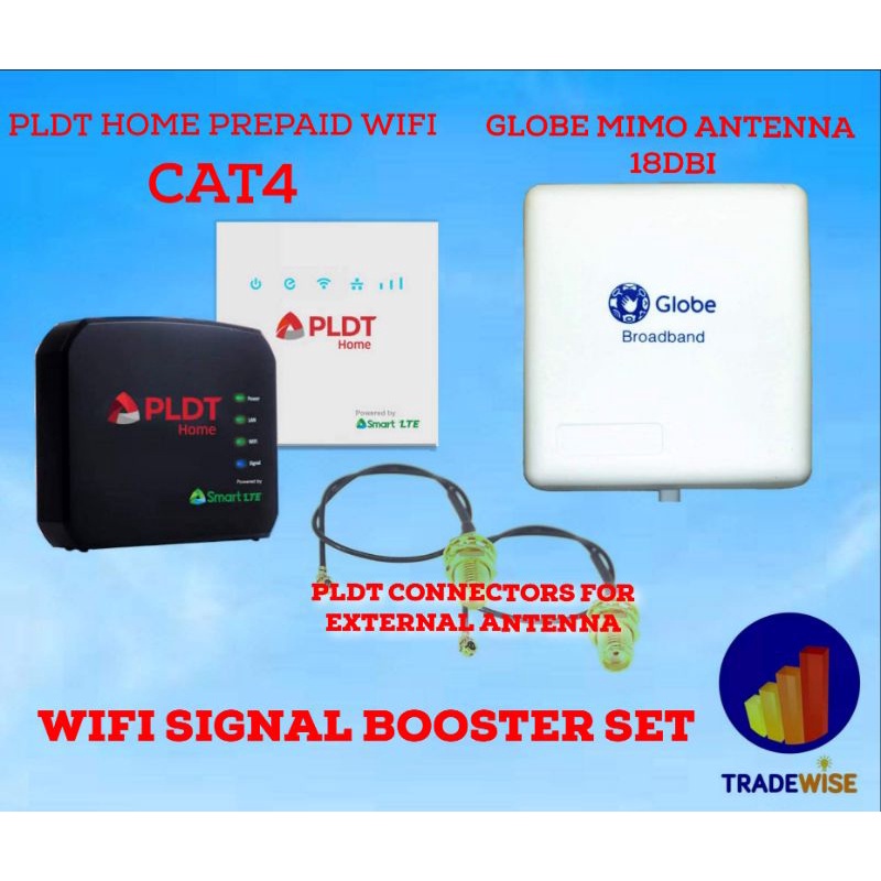 PLDT MIMO ANTENNA SIGNAL BOOSTER WITH PLDT SMART WIFI MODEM AND SMA