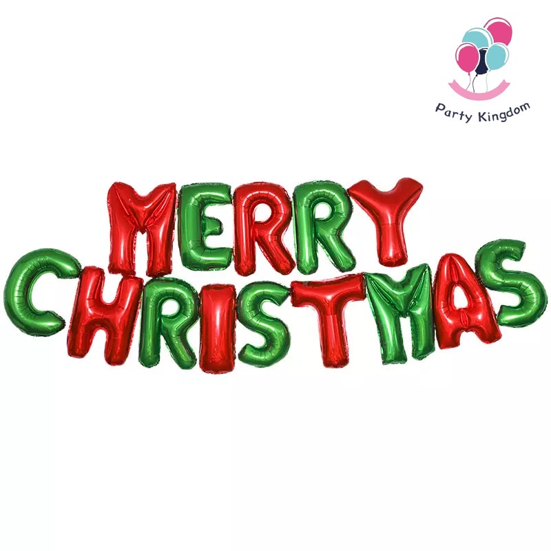 New 93pcs Set Merry Christmas Theme Balloon Party Backdrop Home Decoration Foil Santa Claus Snowman