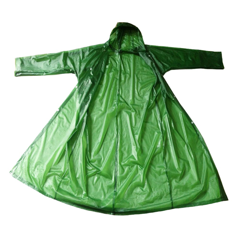 green raincoat