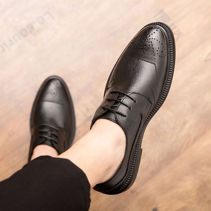 black shoes leather mens