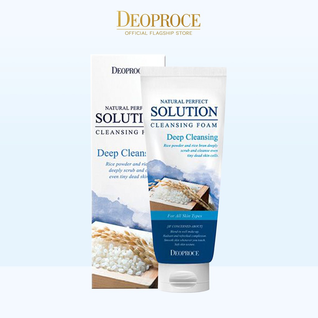 Deoproce Natural Perfect Solution Cleansing Foam Deep Cleansing Rice ...