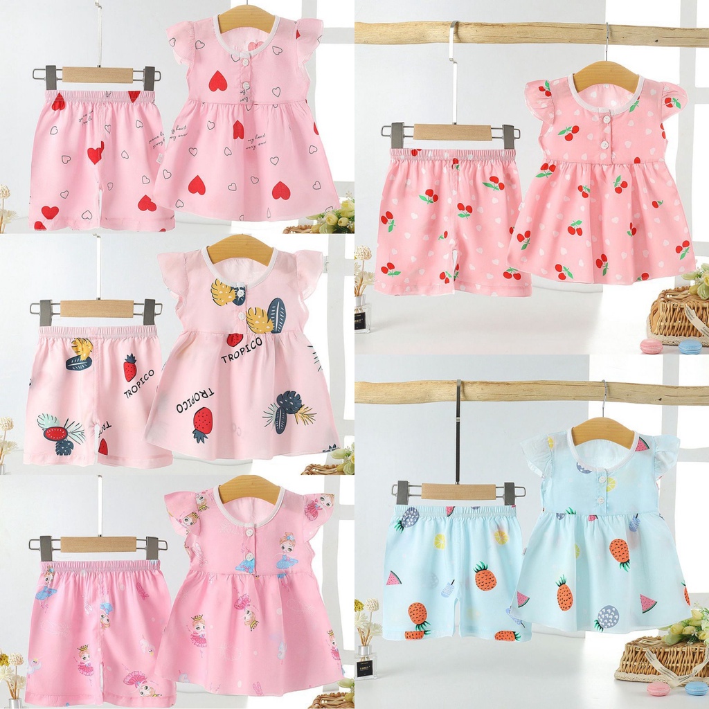 0-4years Baby Girls Children Dress with pants Fashion Summer Clothes ...