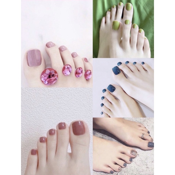 24pcs with glue) acrylic candy color full coverage ballerina matte false toe  nail tips false nail extension manicure | Shopee Philippines