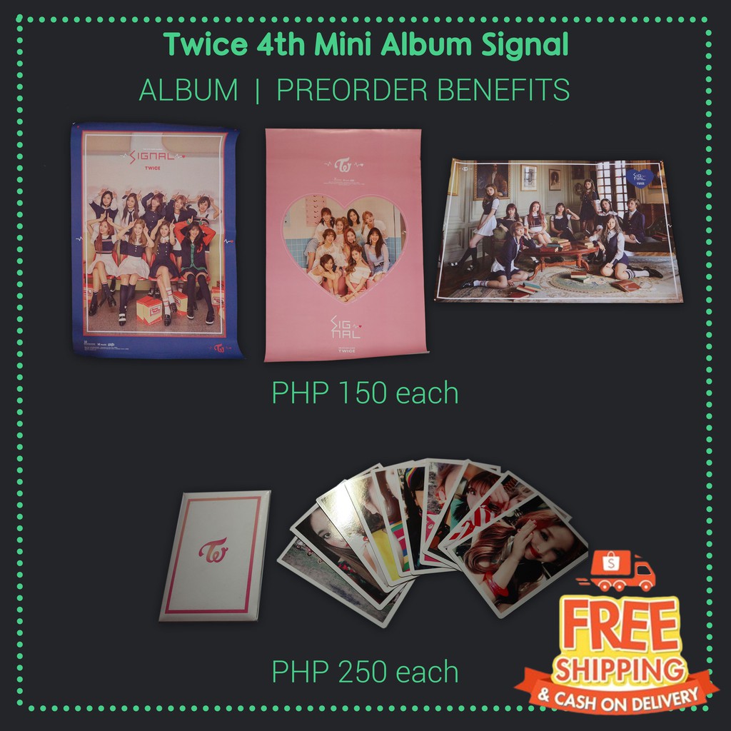 Twice 4th Mini Album Signal Pob Photocard Set Poster Shopee Philippines