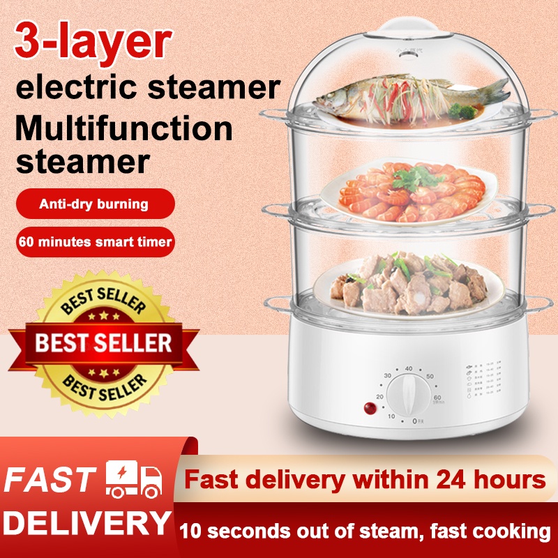 Sale of electric steamer 3layer largecapacity siu mai siu mai