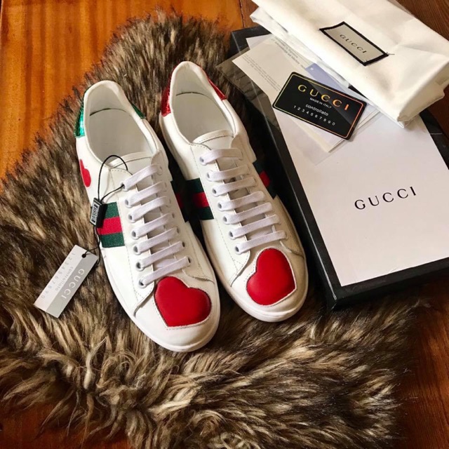 gucci heart sneakers