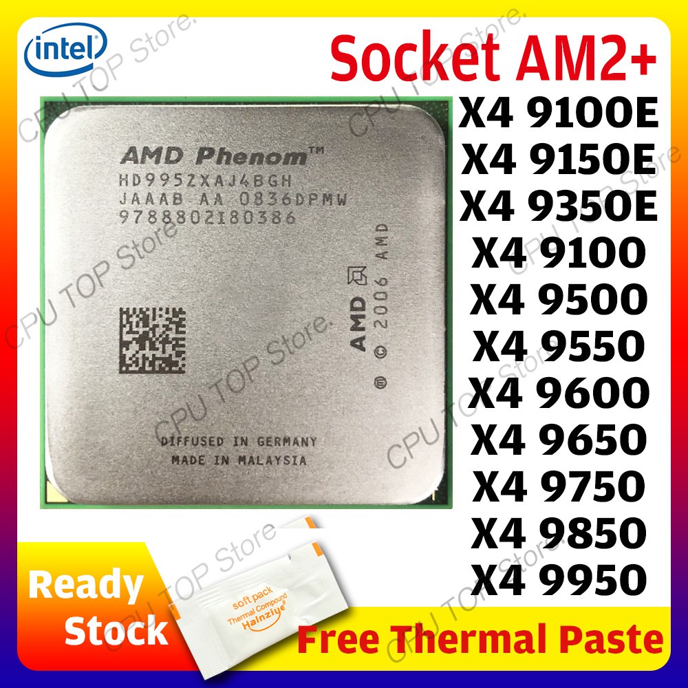 Amd Phenom X4 9100e 9150e 9350e 9950 9850 9750 9650 9600 9550 9500 9100 Quad Core Cpu Processor Socket Am2 Shopee Philippines