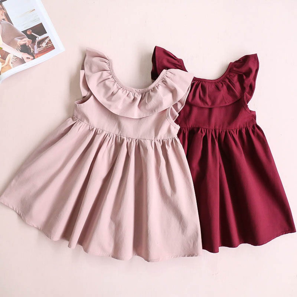 Baby Girl Ruffled Dress Clothes 