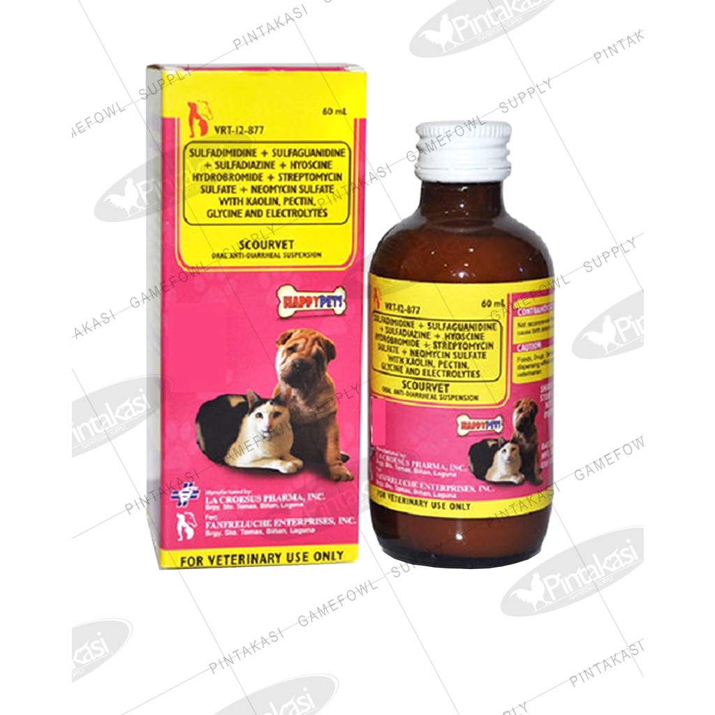 Scourvet 60mL Oral AntiDiarrheal Suspension for Dogs and Cats Shopee
