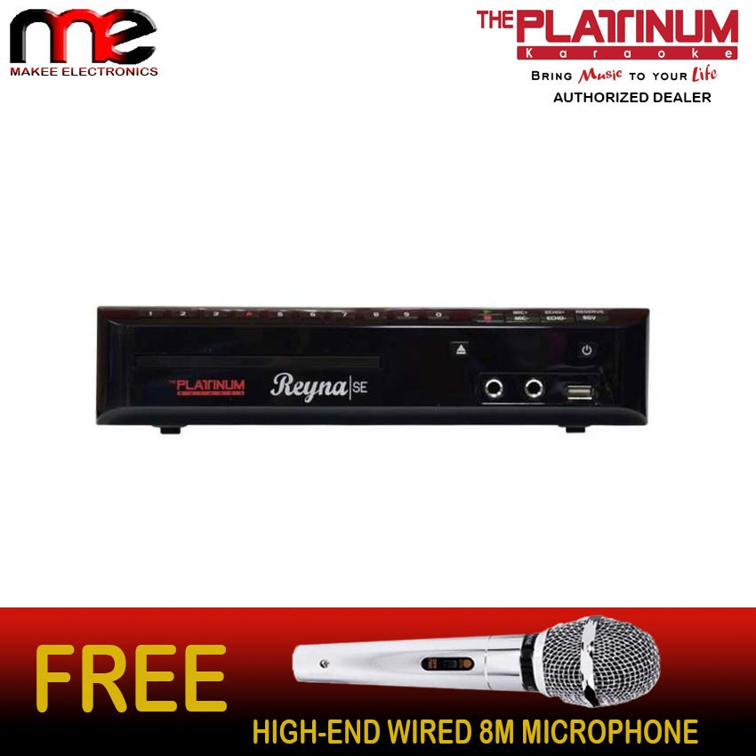 The Platinum Reyna SE Karaoke Player with Wired Microphone | Shopee